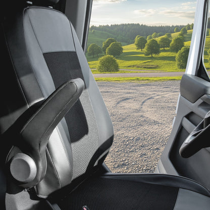 Set de fundas para asiento cómodo Ford Transit Custom para conductor y doble acompañante (desde 11/2023)