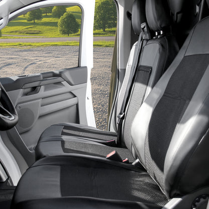 Set de fundas para asiento cómodo Ford Transit Custom para conductor y doble acompañante (desde 11/2023)