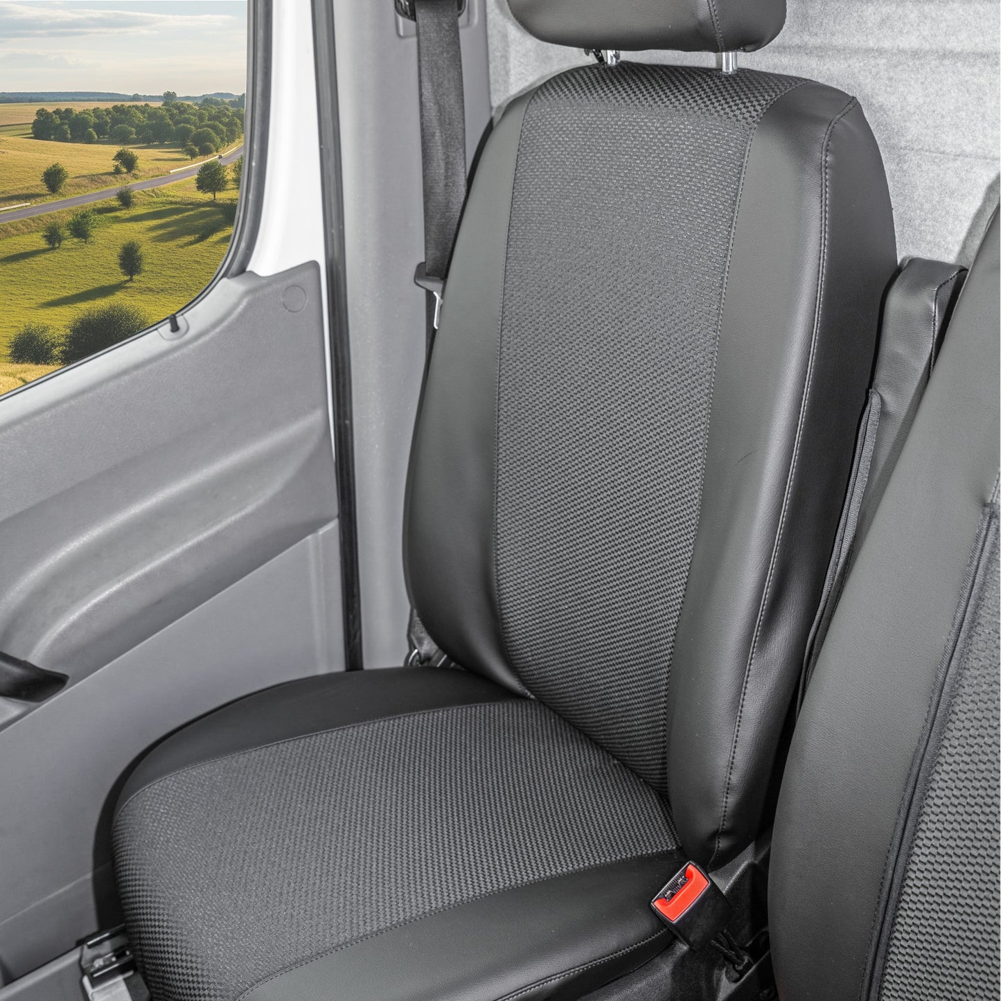 Mercedes-Benz Sprinter NCV3 zestaw pokrowców ochronnych na siedzenia dla kierowcy i pasażera (2006-2018)