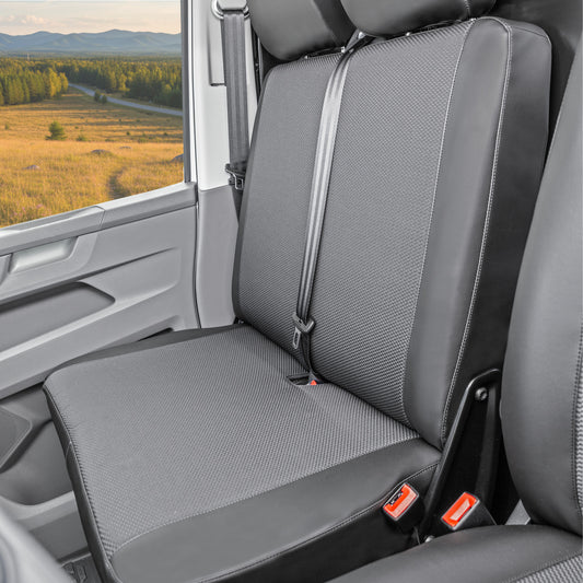 Set de fundas para asiento de conductor y doble acompañante Volkswagen Transporter T6 (desde 2016)